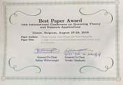 QTNA2019 Best Paper Award